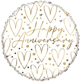 18" Happy Anniversary Heart