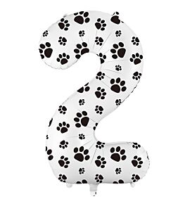 34" Number 2 - Paw Print