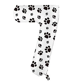34" Number 7 - Paw Print