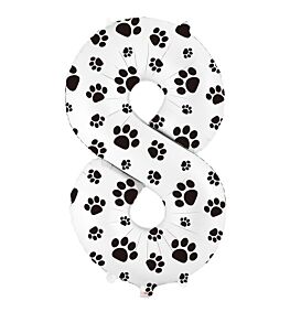 34" Number 8 - Paw Print