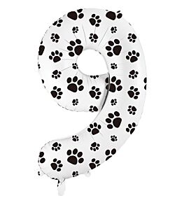 34" Number 9 - Paw Print