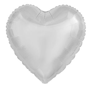 18" Heart Silver