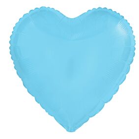18" Heart Pastel Blue