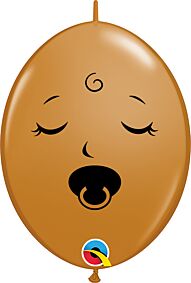 6" Qlink Pacfier Baby Face Mocha