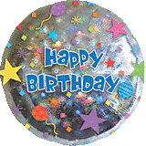 18" Happy Birthday Confetti Holographic