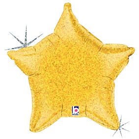 21" Gold Holographic Star