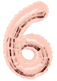 34" Rose Gold Number 6