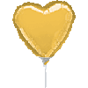 4" Gold Heart
