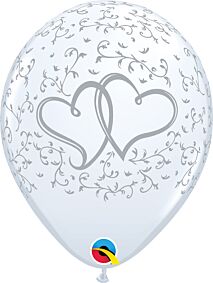 11" Qualatex Entwined Hearts Latex