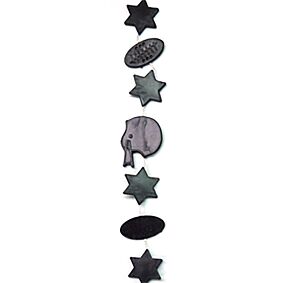 9' Football Garland - Black