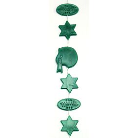 9' Football Garland - Emerald