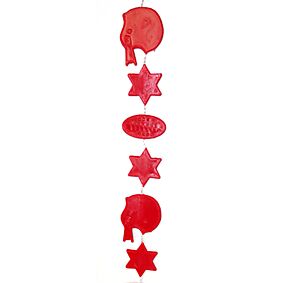 9' Football Garland - Red