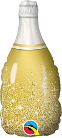 14" Mini Gold Bubbly Wine Bottle