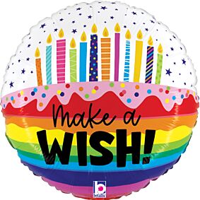 9" Rainbow Birthday Wishes