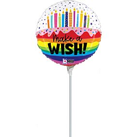 9" Rainbow Birthday Wishes