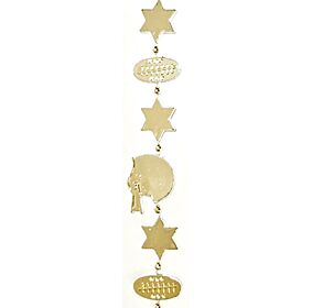 9' Football Garland - Met Gold