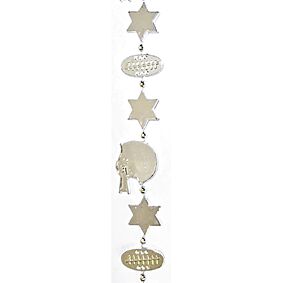 9' Football Garland - Met Silver