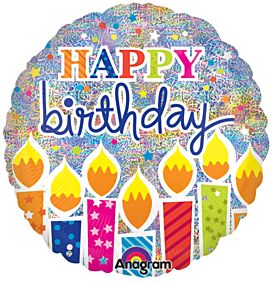 18" Shimmering Birthday Candles