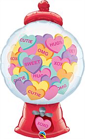 43" Candy Hearts Gumball Machine