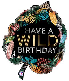 30" Wild Birthday Tropical Leaf