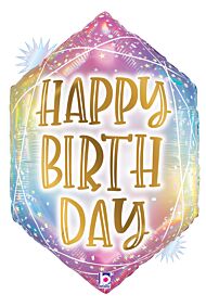 30" Opal Pastel Geo Birthday