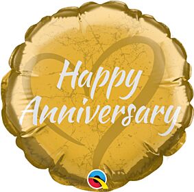 4" Anniversary Heart Gold