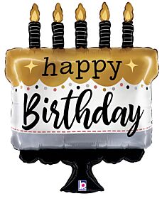 28" Satin Metallic Birthday Cake