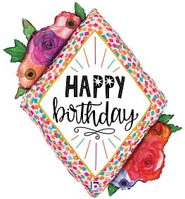 28" Pink Confetti Diamond