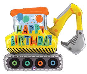 31" Birthday Construction Excavator