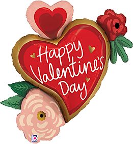 32" Valentine Heart Flowers