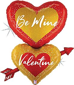 33" Be Mine Valentine Heart Arrow