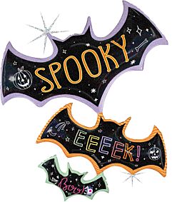 42" Spooky Pastel Bat Trio