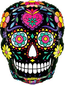 22" Mighty Black Sugar Skull