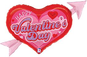 32" Retro Valentine Heart Arrow