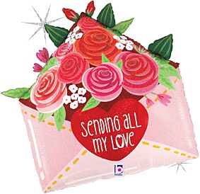 25" Sending Love Roses Envelope
