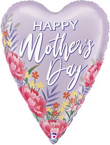 26" Satin Floral Mother's Day Heart