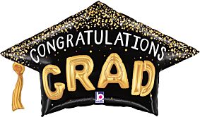 30" Congratulations Confetti Grad Hat