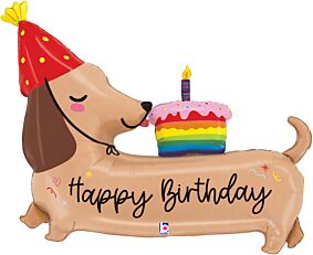 43" Happy Birthday Dachshund