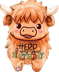 27" Highland Cow Birthday