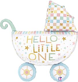 32" Pastel Baby Carriage