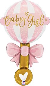 35" Satin Baby Girl Rattle