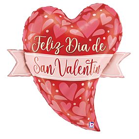 27" San Valentin Corazon en Bandera