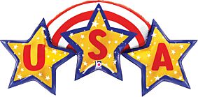 42" USA Stars Banner