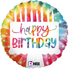 18" Tie Dye Cake Birthday