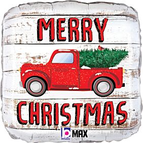 18" Merry Christmas Truck