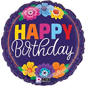 18" Bold Blooms Birthday