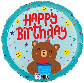 18" Birthday Smiley Bear