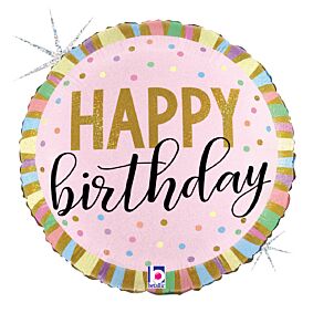 18" Pastel Birthday Stripes