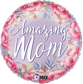 18" Satin Floral Amazing Mom