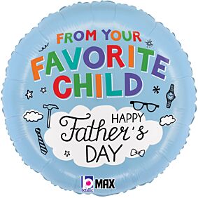 18" Favorite Child Father's Day Doodles